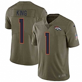 Nike Broncos 1 Marquette King Olive Salute To Service Limited Jersey Dzhi,baseball caps,new era cap wholesale,wholesale hats